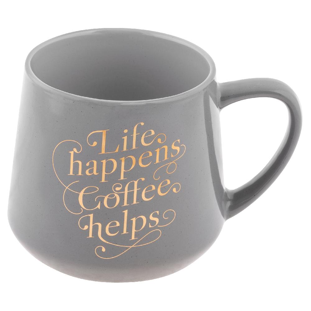 karma gifts Life Happens Coffee Helps Chic Mug