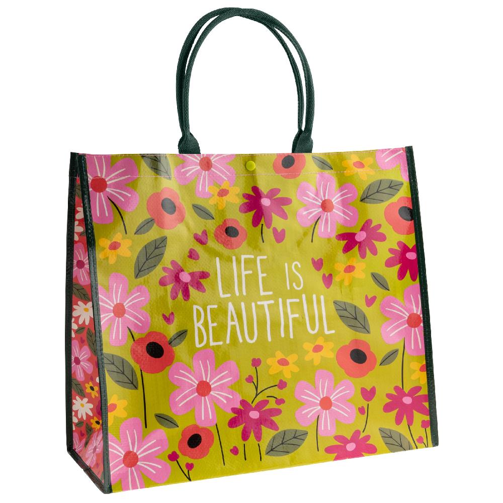 karma gifts Life Is Beautiful Large Tote