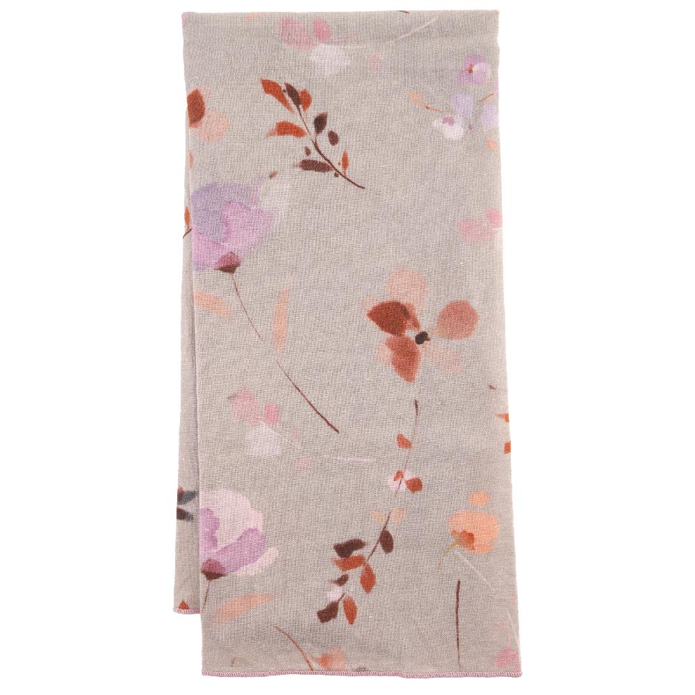 karma gifts Lilac Floral Linen Blend Tea Towel