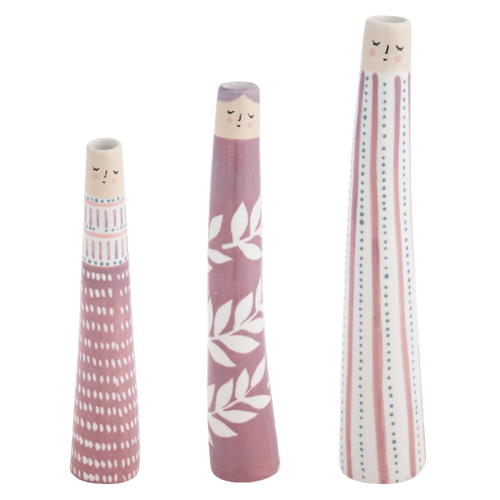 karma gifts Lilac Reyna Vase Set of 3