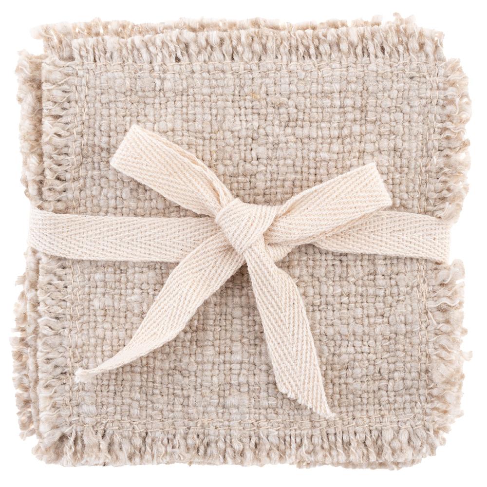 Karma Gifts Linen Double Stitch Coasters