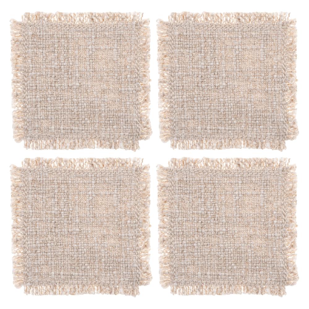 karma gifts Linen Double Stitch Coasters