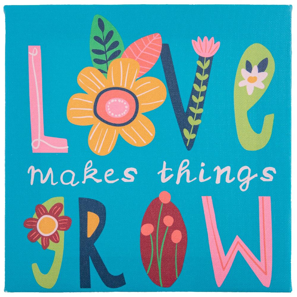 karma gifts Love Grow 7.75 X 7.75 Canvas Wall Art