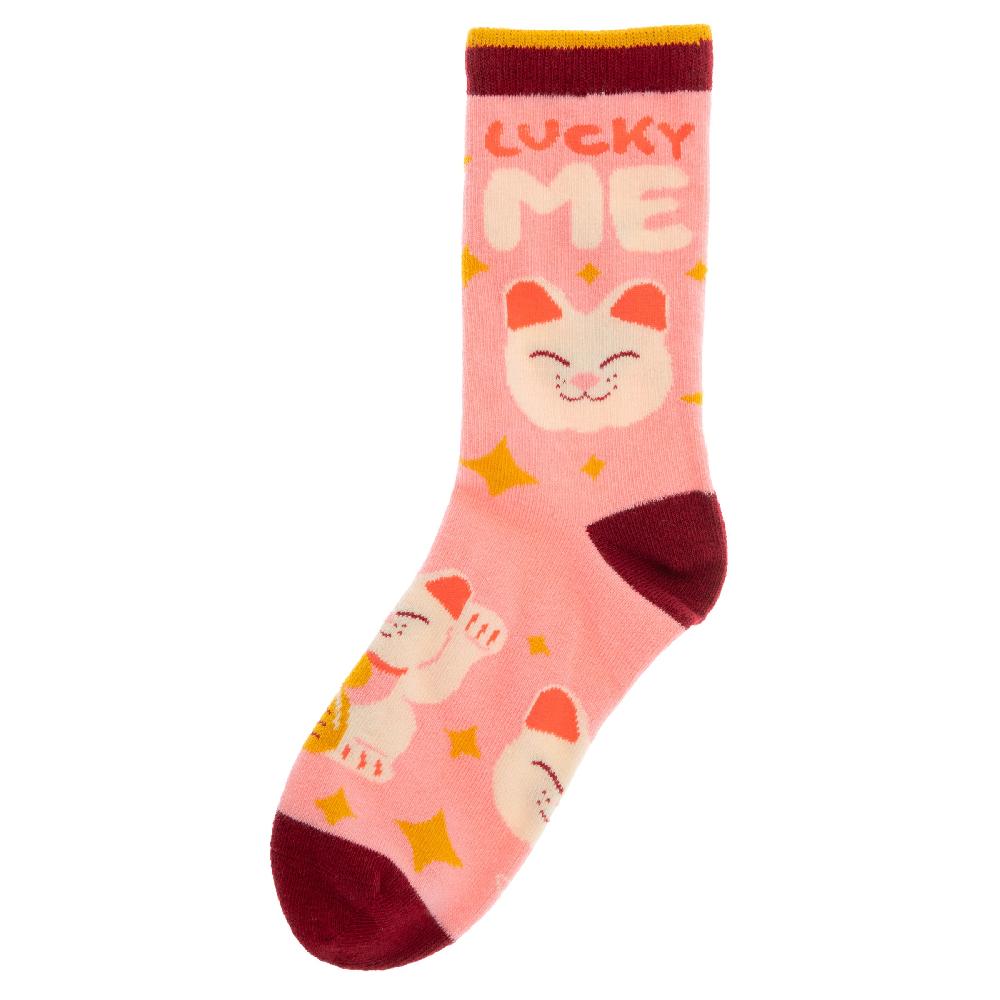 Karma Gifts Lucky Cat Crew Socks
