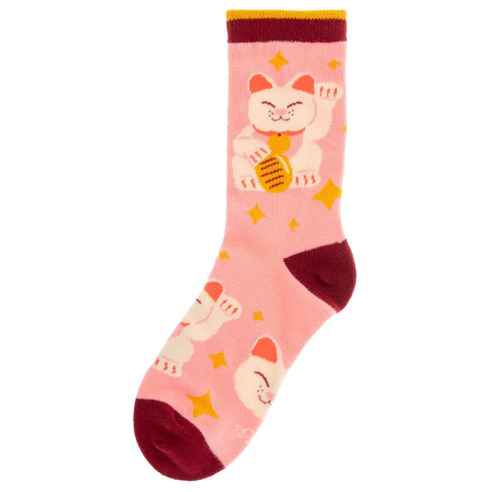 Karma Gifts Lucky Cat Crew Socks