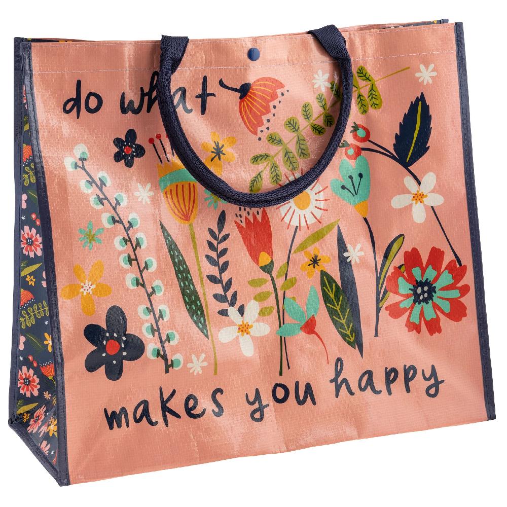 karma gifts Makes You Happy Large Tote