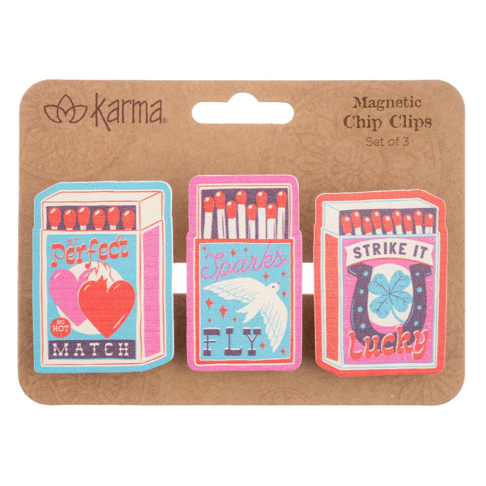 karma gifts Matches Shaped Magnetic Chip Clips
