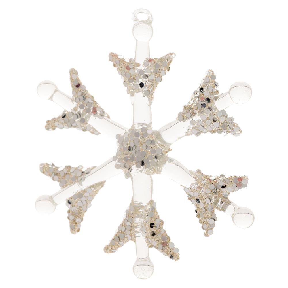 karma gifts Medium Orb Snowflake Glass Ornament