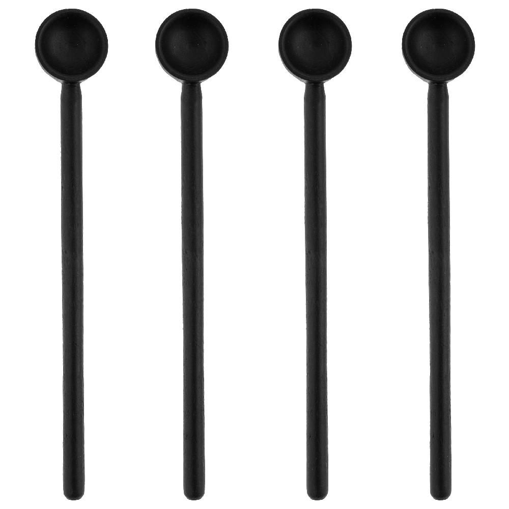 Karma Gifts Medium Set Of 4 Black Wood Spoon Sets