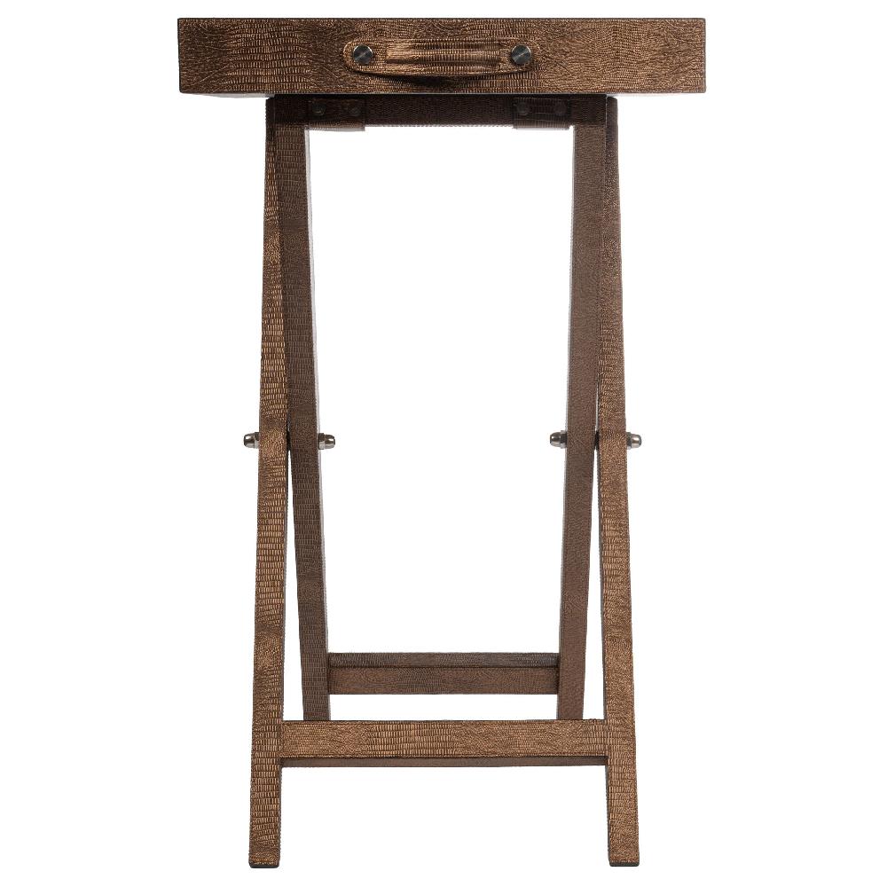 Karma Gifts Metallic Bronze Leather Butler Tray