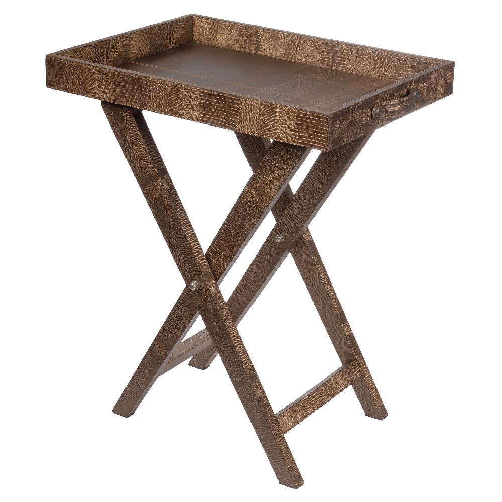 Karma Gifts Metallic Bronze Leather Butler Tray