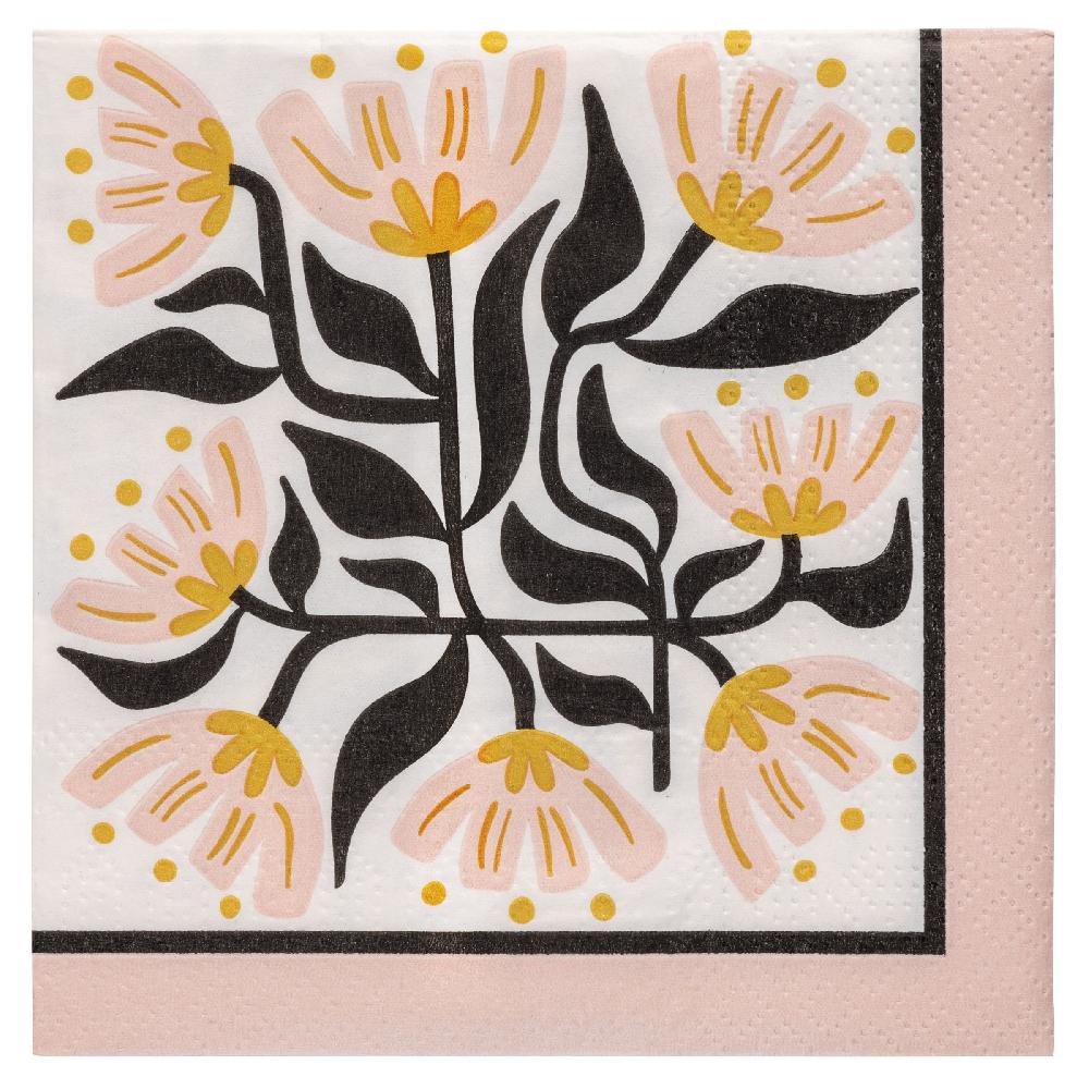 karma gifts Mod Blossoms Cocktail Paper Napkins