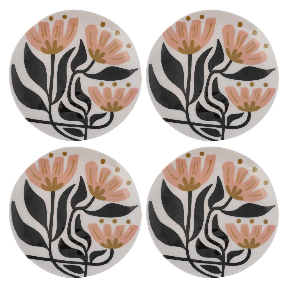 karma gifts Mod Floral Melamine Salad Plates