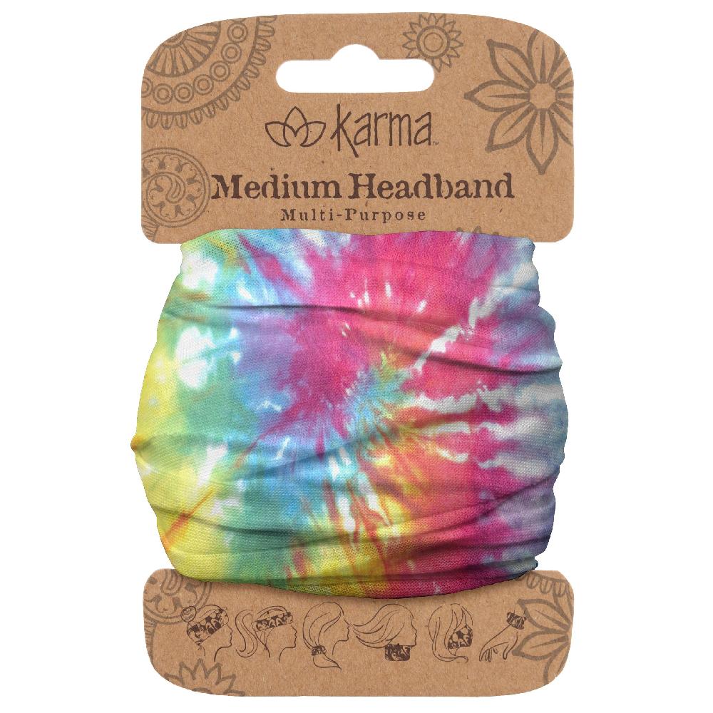 Karma Gifts Multi Color Tie Dye Medium Headbands
