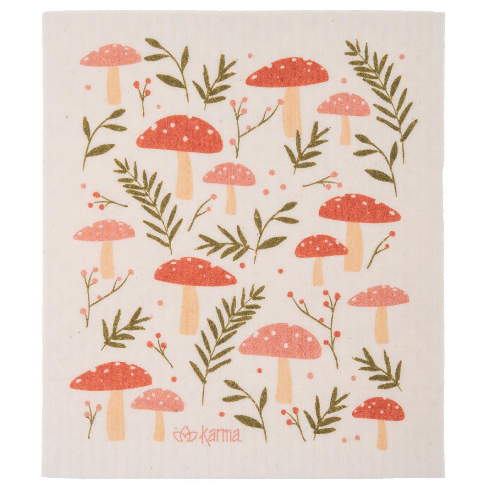Karma Gifts Mushroom Set Of 4 Swedish Dishcloths