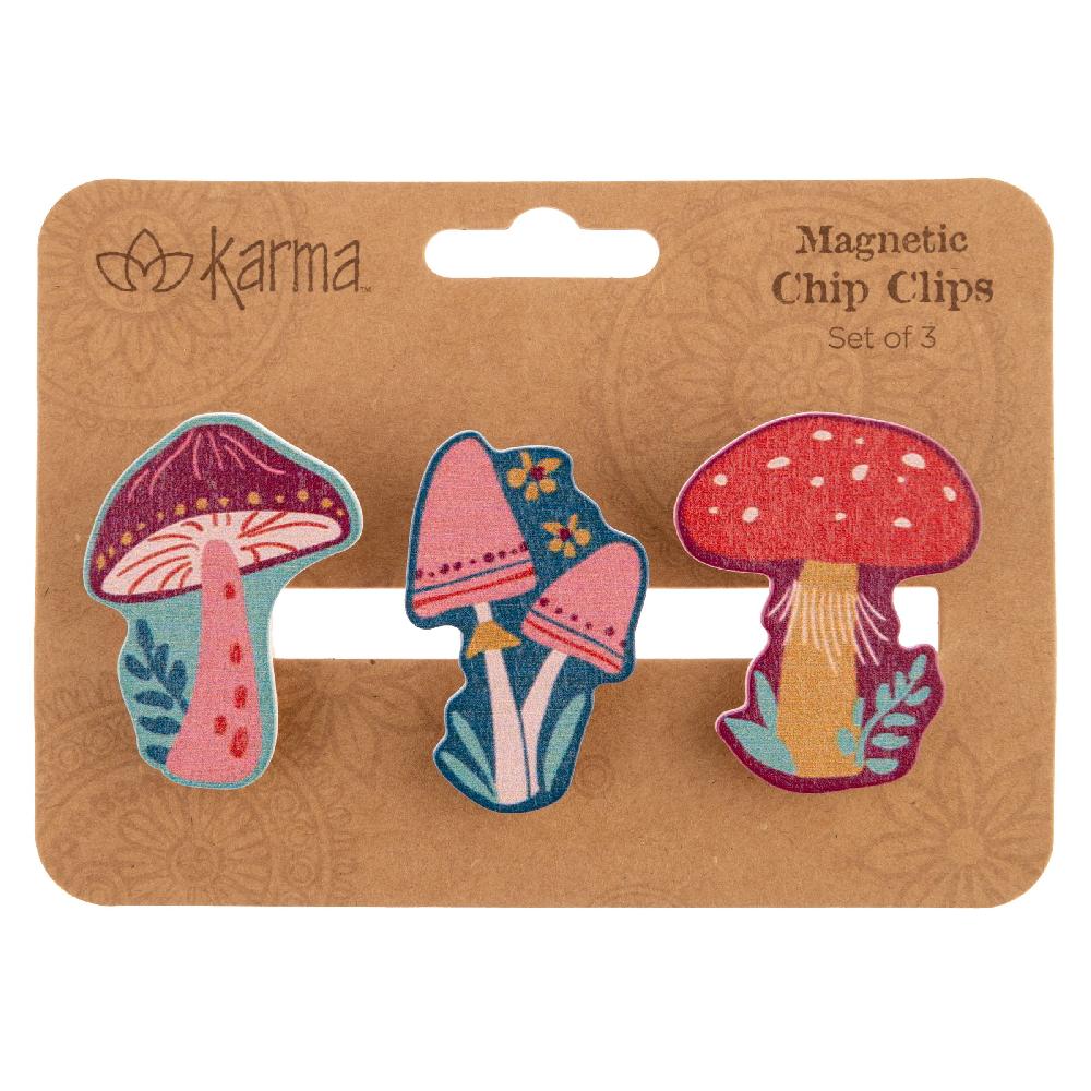 Karma Gifts Mushroom Shaped Magnetic Chip Clips