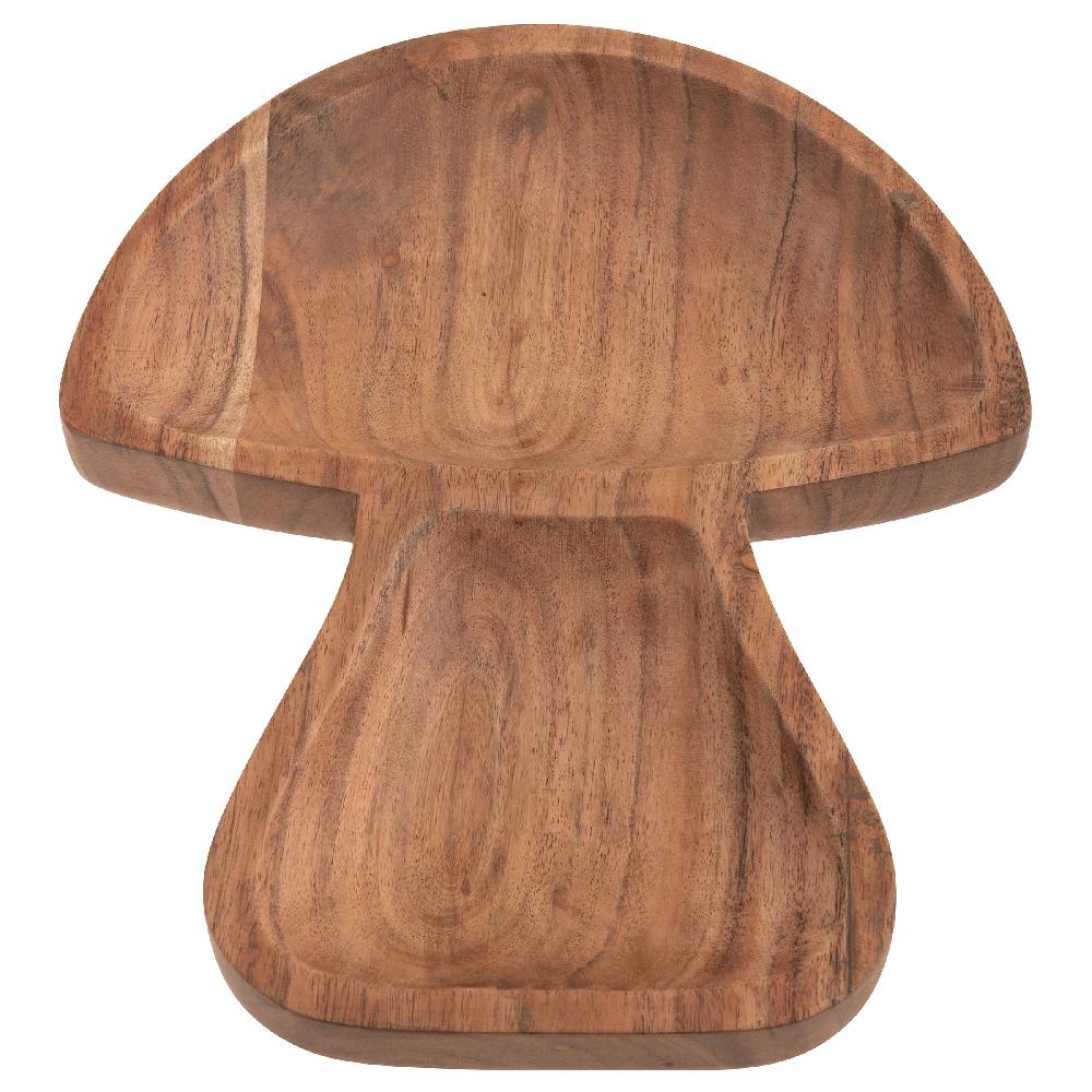 karma gifts Mushroom Wood Shaped Serving Bowl