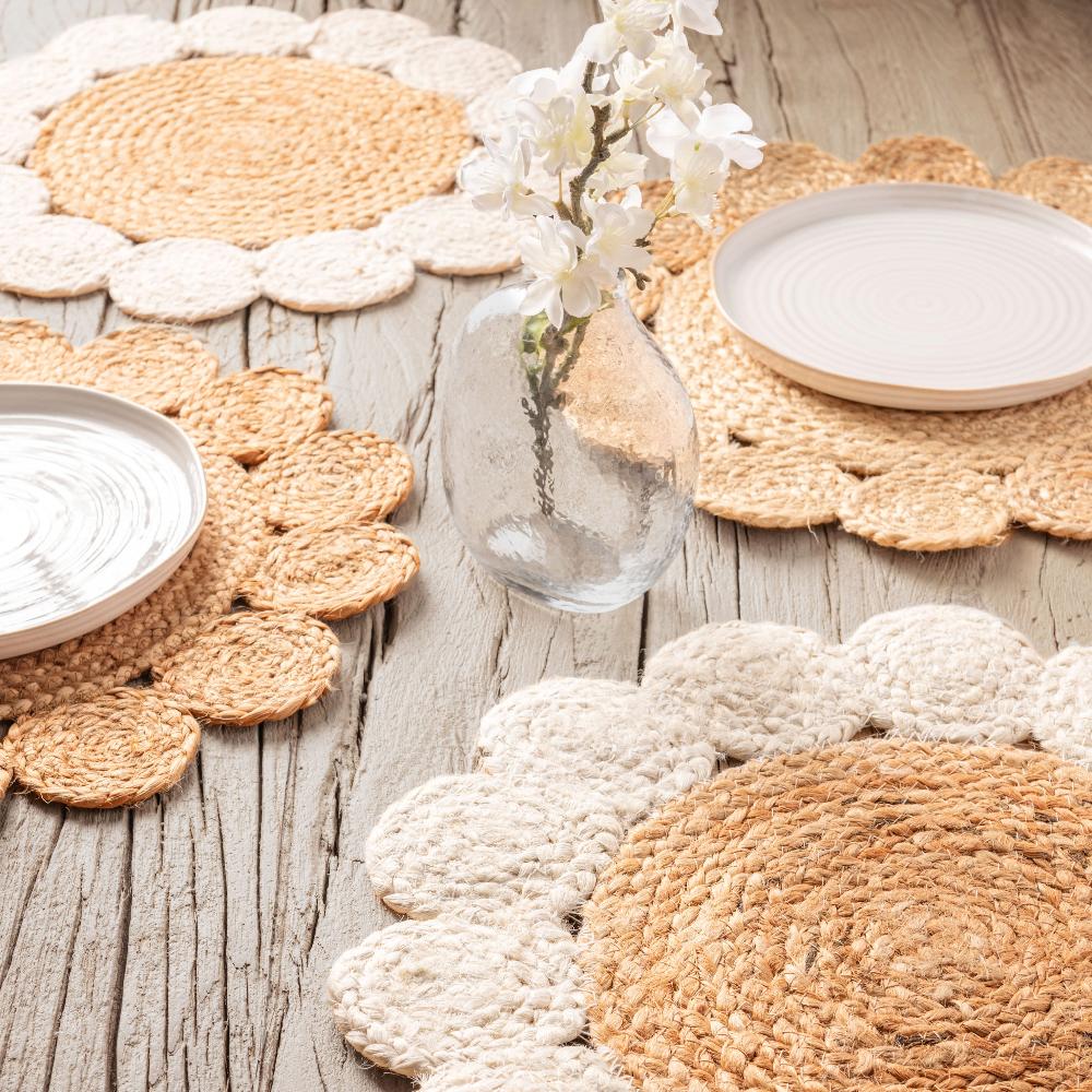 Karma Gifts Natural Jute Floral Placemats