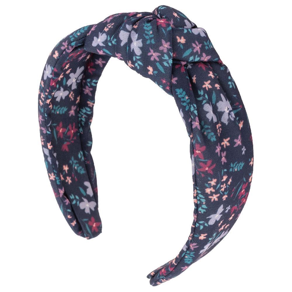 karma gifts Navy Floral Knot Headbands