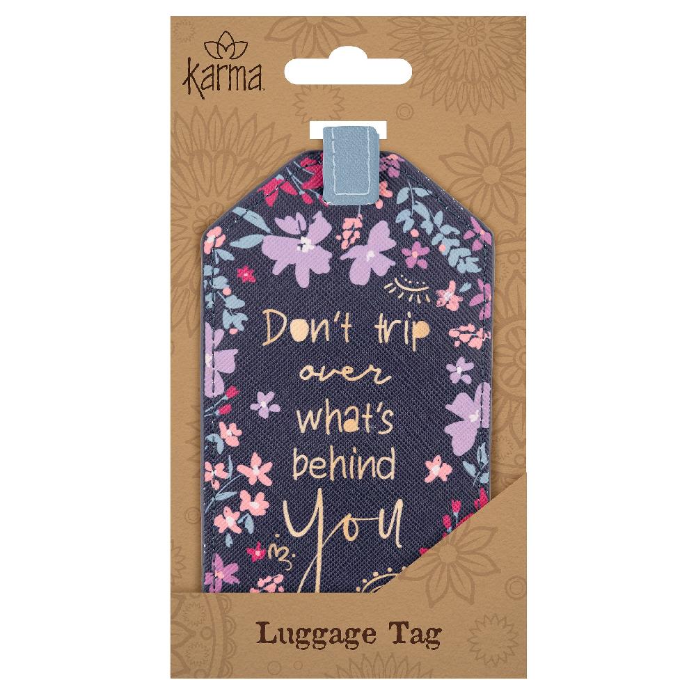 Karma Gifts Navy Floral Luggage Tags