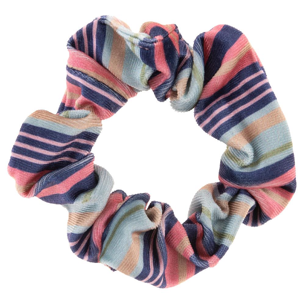 Karma Gifts Navy Floral Velvet Scrunchies - 3 Pack