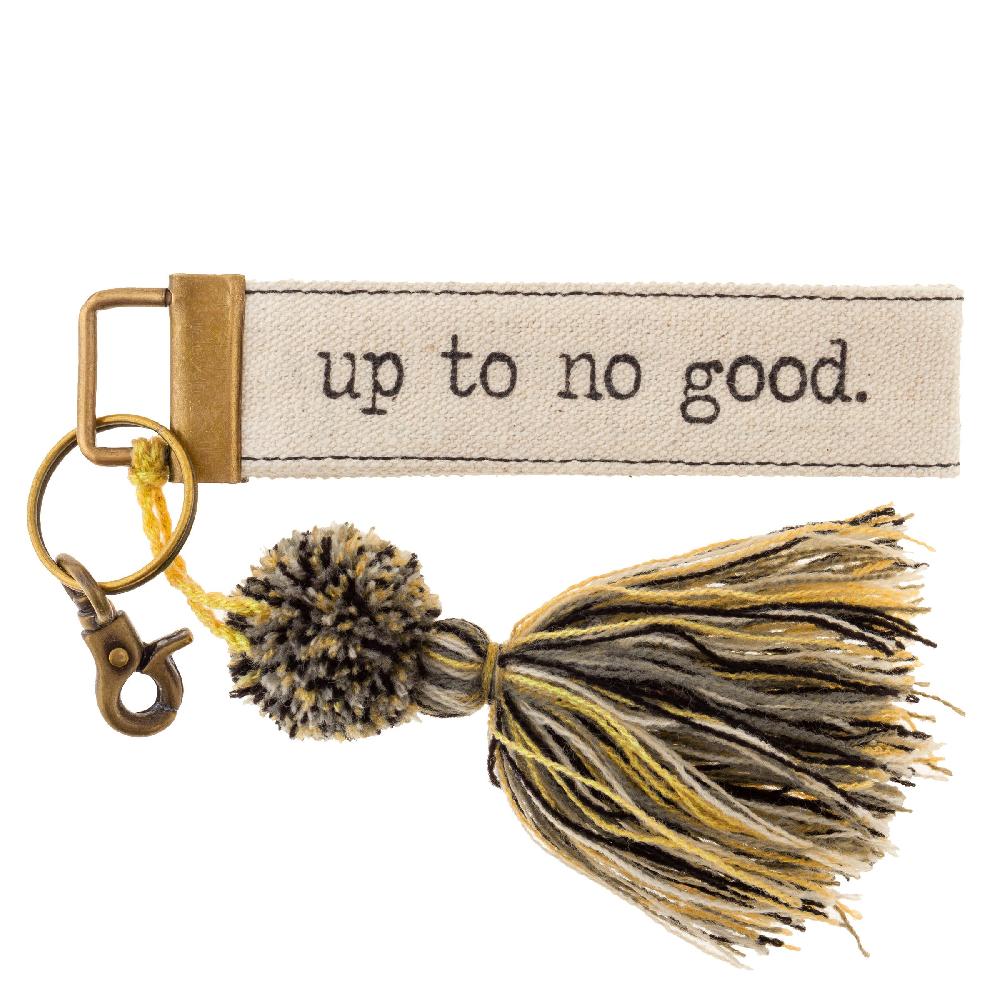 karma gifts No Good Canvas Tassel Key Chain