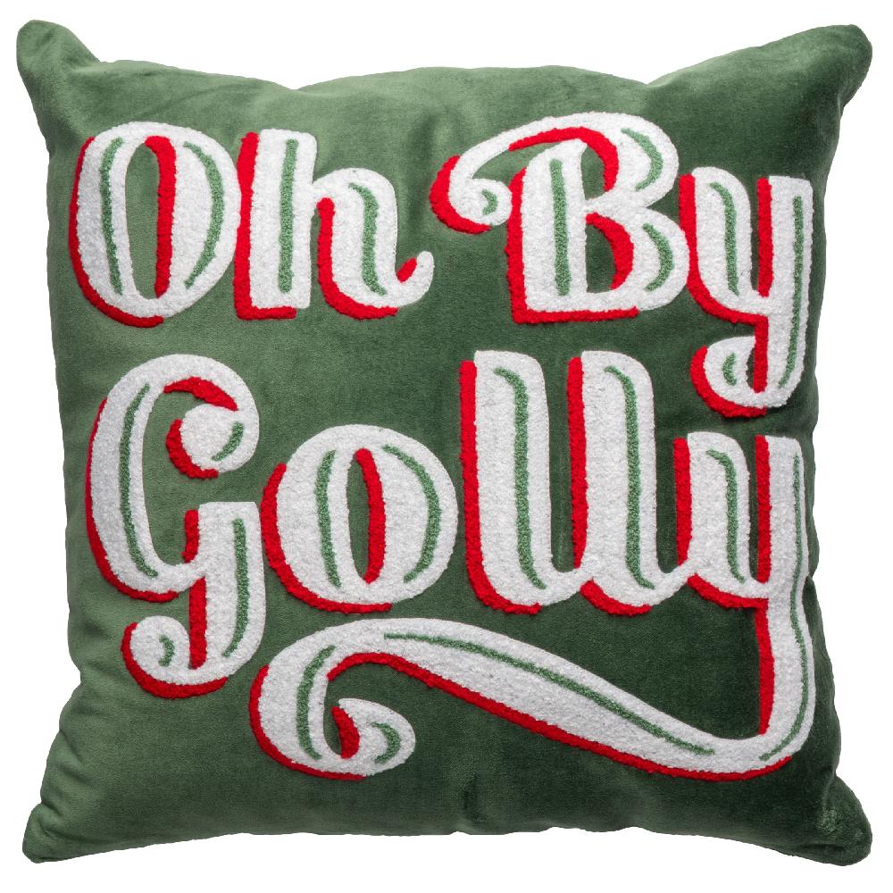 karma gifts Oh By Golly Square Velvet Pillow