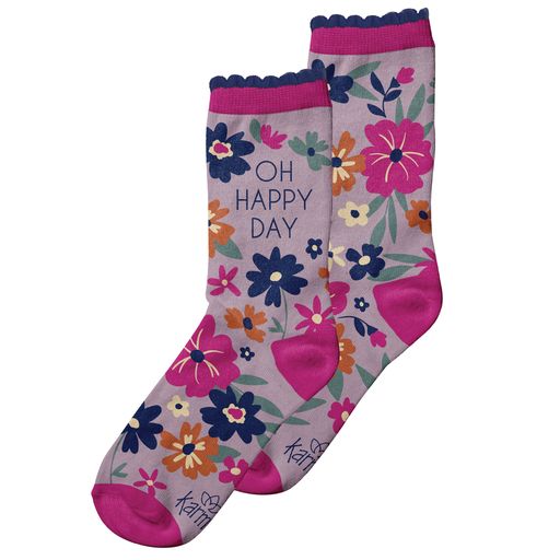 karma gifts Oh Happy Day Crew Socks