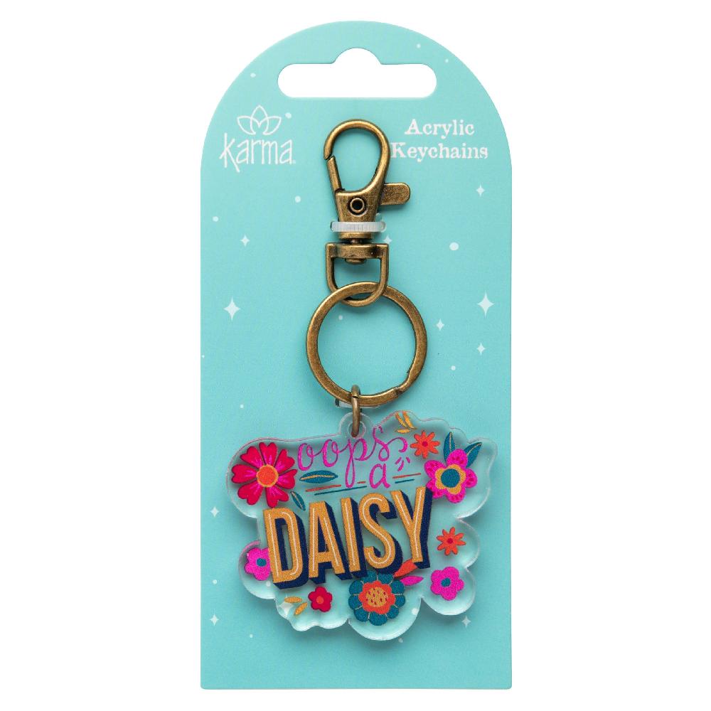 karma gifts Oops a Daisy Acrylic Keychains