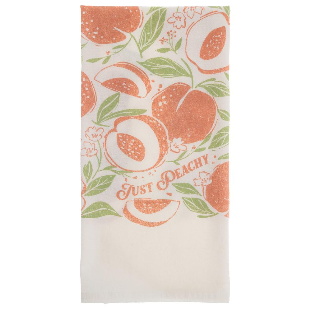 Karma Gifts Peach Fruit Basket Tea Towels