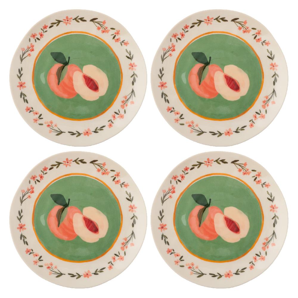 Karma Gifts Peaches Melamine Salad Plates