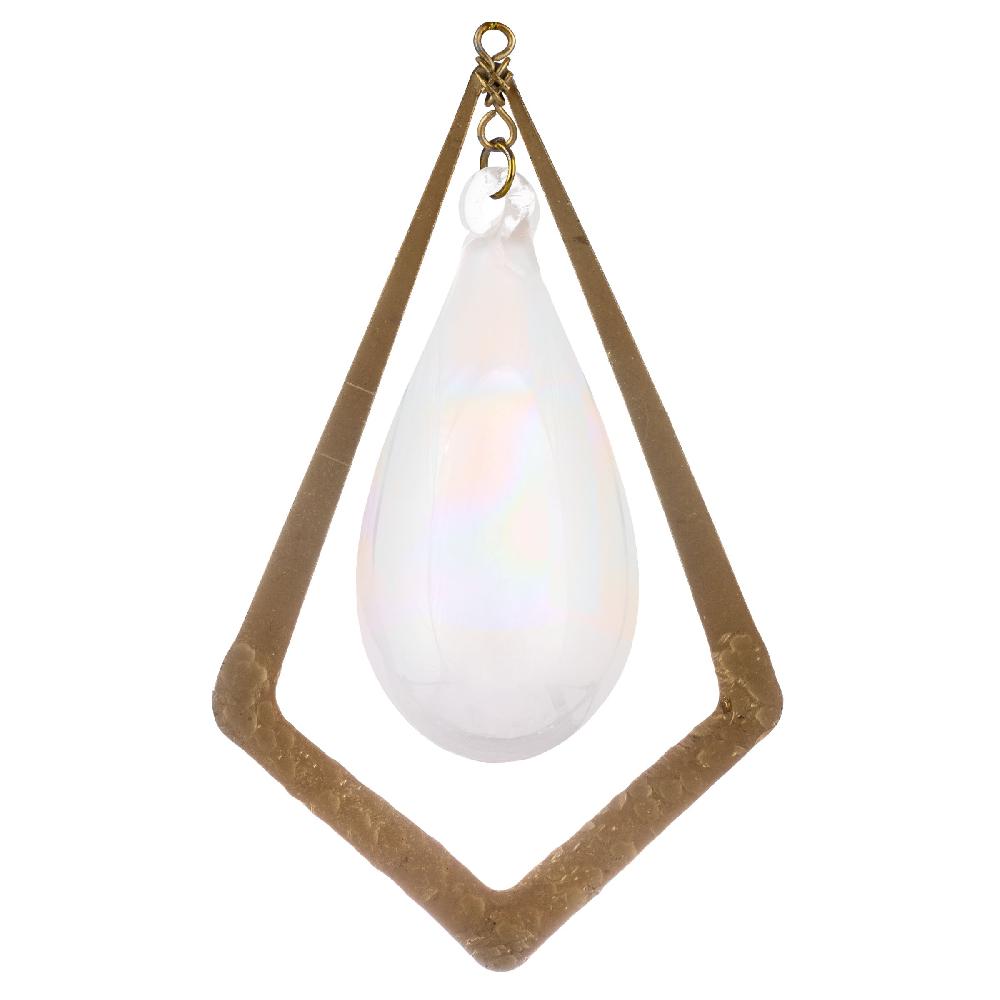 karma gifts Pearl / Gold Teardrop Florence Ornament