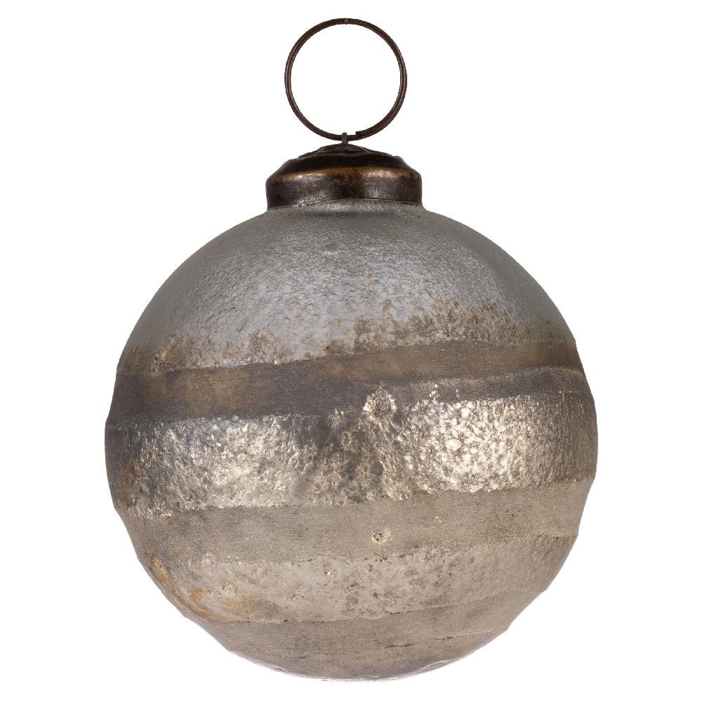 Karma Gifts Pewter 4" Rustic Glass Ornament