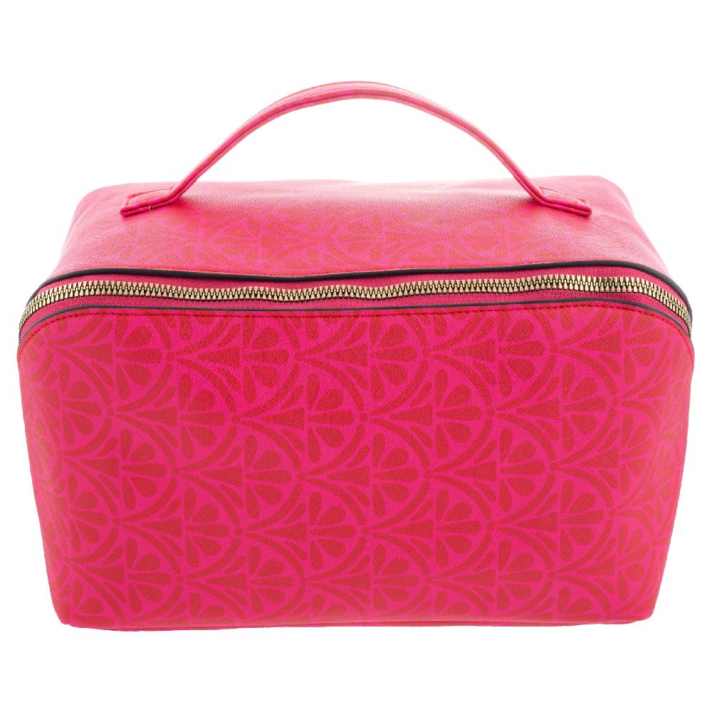 karma gifts Pink Damask Jumbo Zip Cosmetic Bag