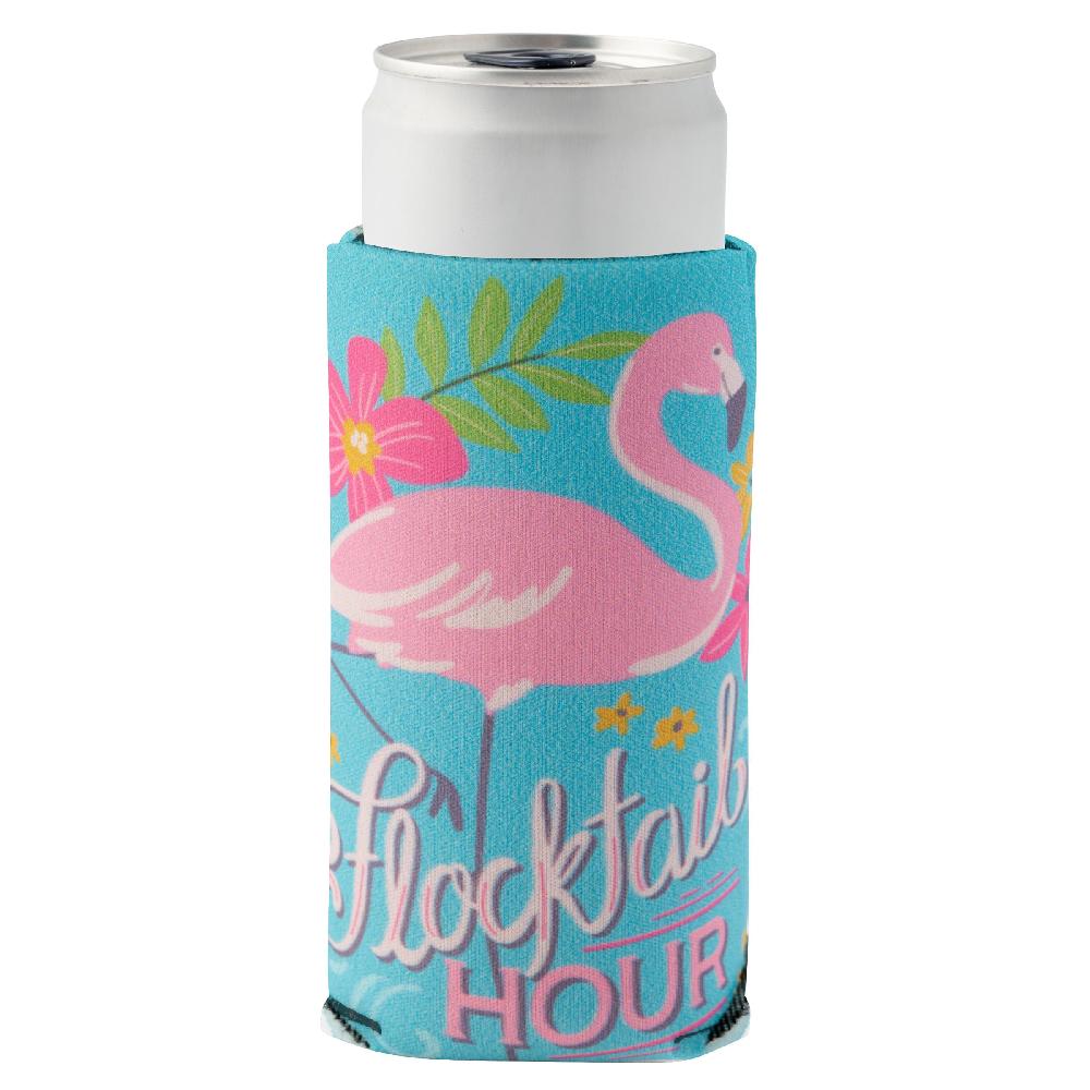 karma gifts Pink Flamingo Slim Can Coolers
