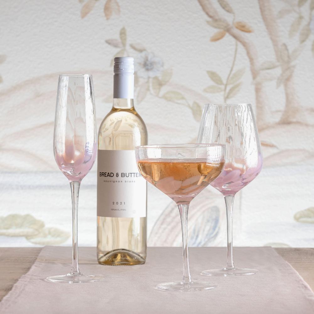 Karma Gifts Pink Wine Glass Cheena Glasses