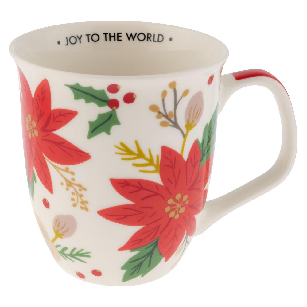 karma gifts Poinsettia Shelly Holiday Mug
