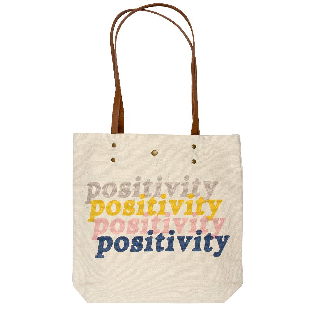 karma gifts Positivity Cotton Canvas Book Bags