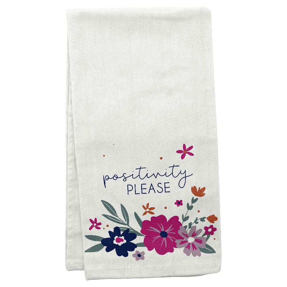 karma gifts Positivity Please Flora Tea Towels