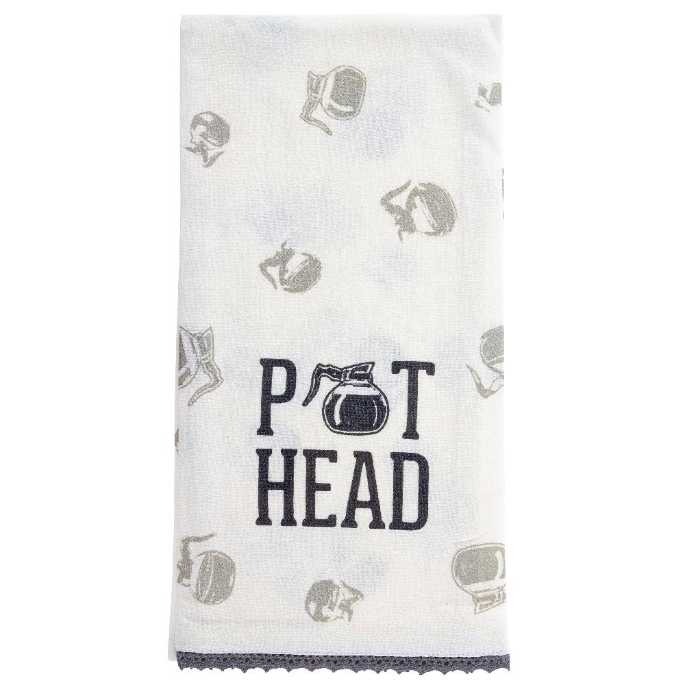 karma gifts Pot Head Flour Sack Tea Towel
