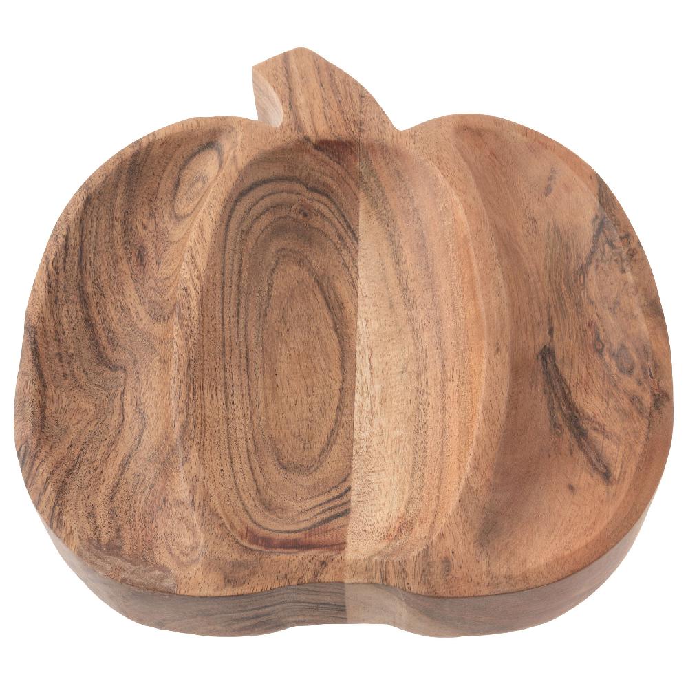 karma gifts Pumpkin Wood Shaped Serving Bowl