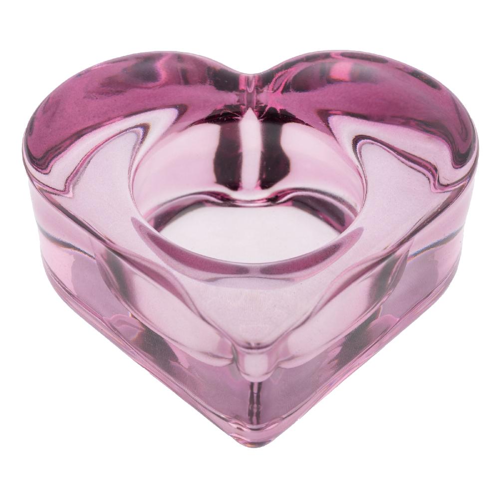 karma gifts Purple Glass Heart Tealight Holders