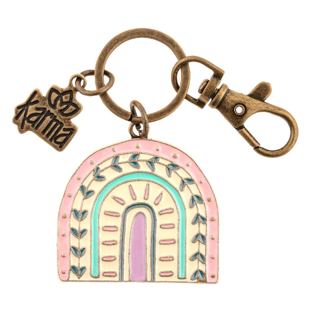 karma gifts Rainbow Enamel Key Chains
