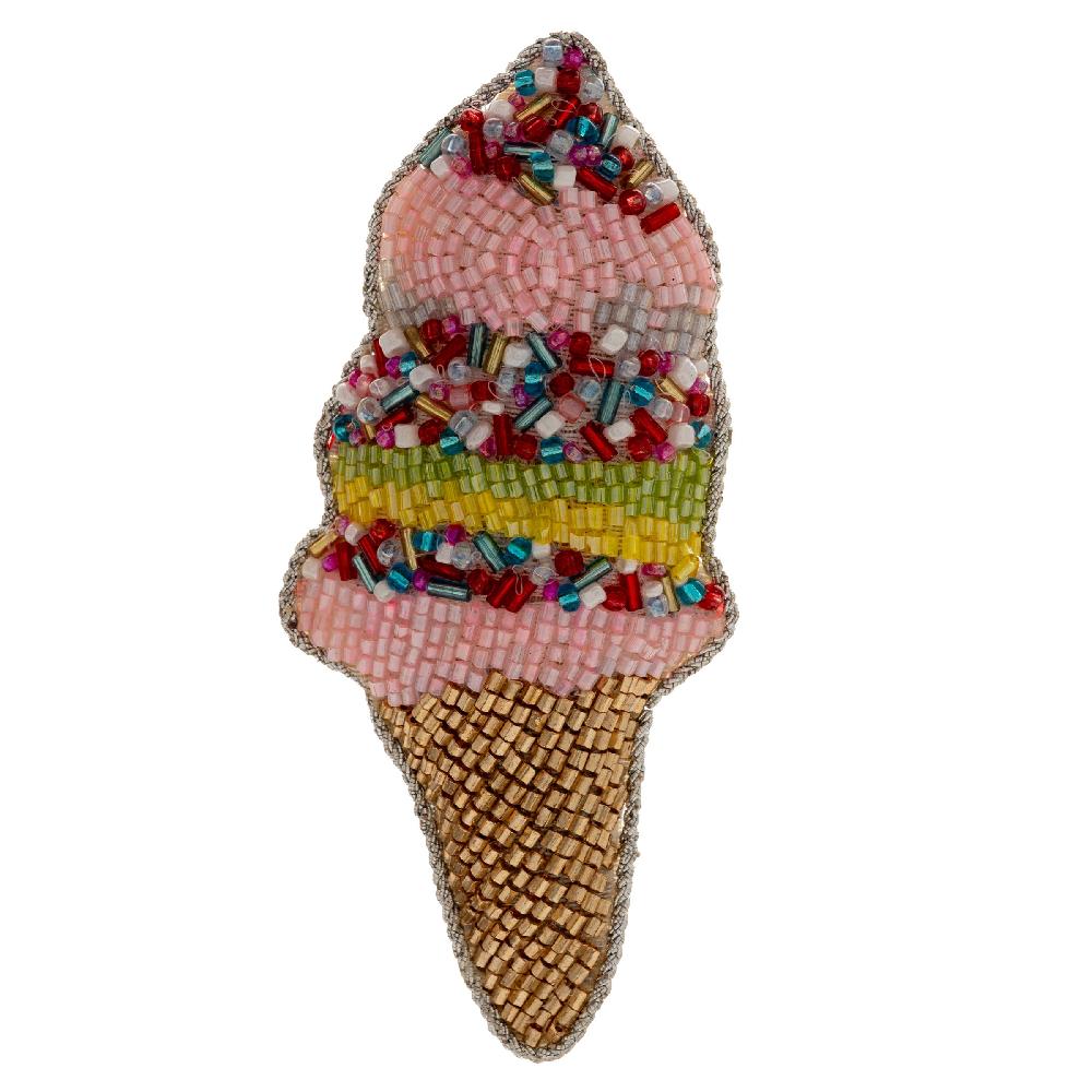 karma gifts Rainbow Ice Cream Cone Beaded Ornament