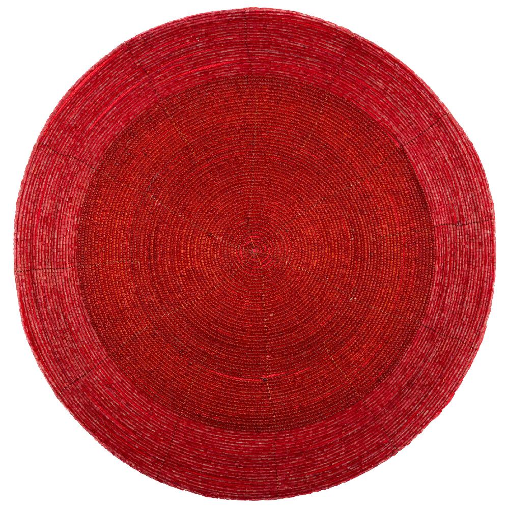 karma gifts Red Beaded Placemat