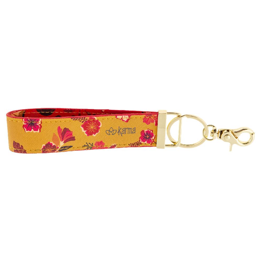 Karma Gifts Red Floral Loop Keychain