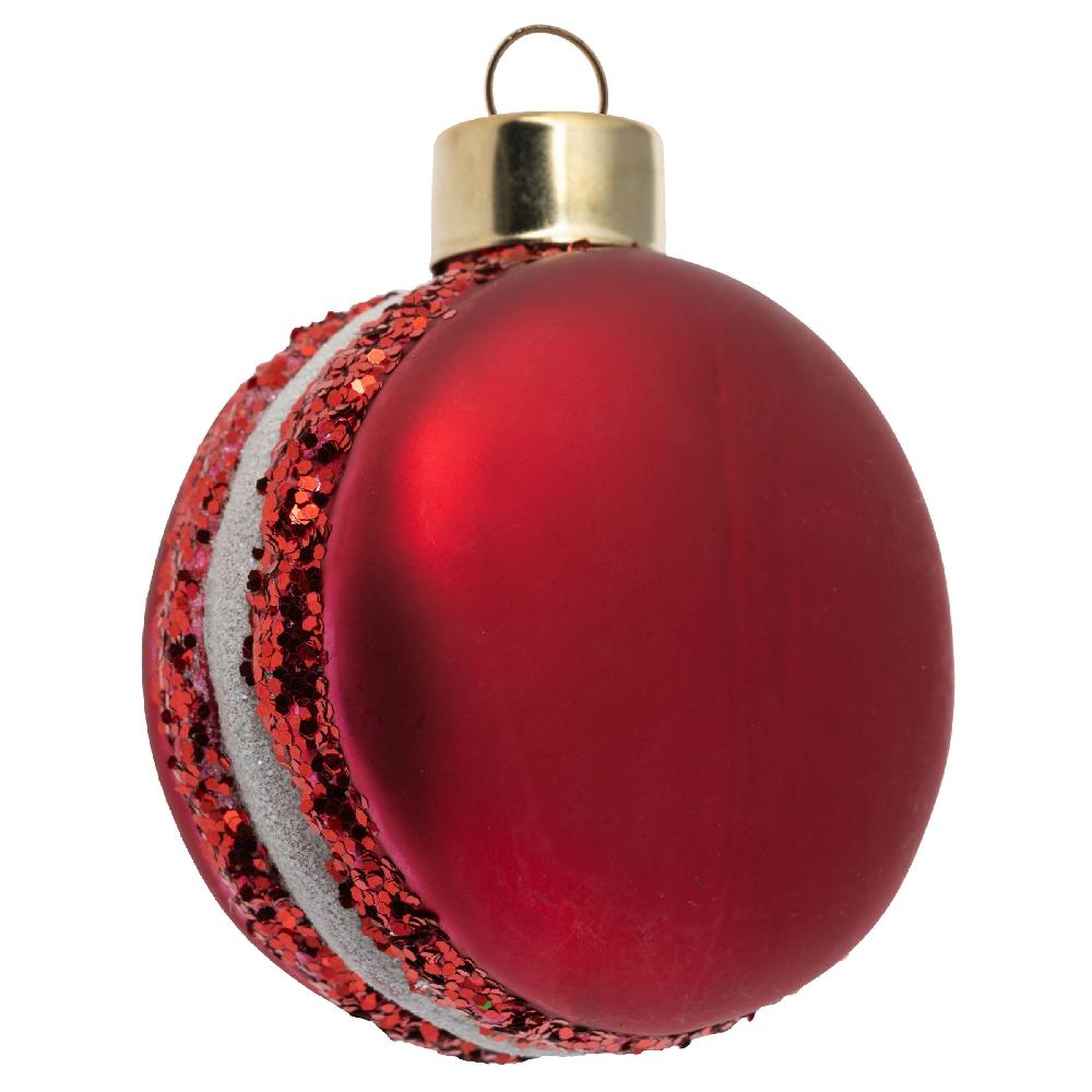 karma gifts Red Macaron Mercury Glass Ornament