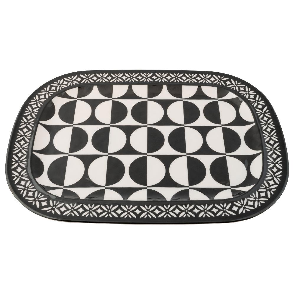 karma gifts Retro Dot Melamine Serving Tray