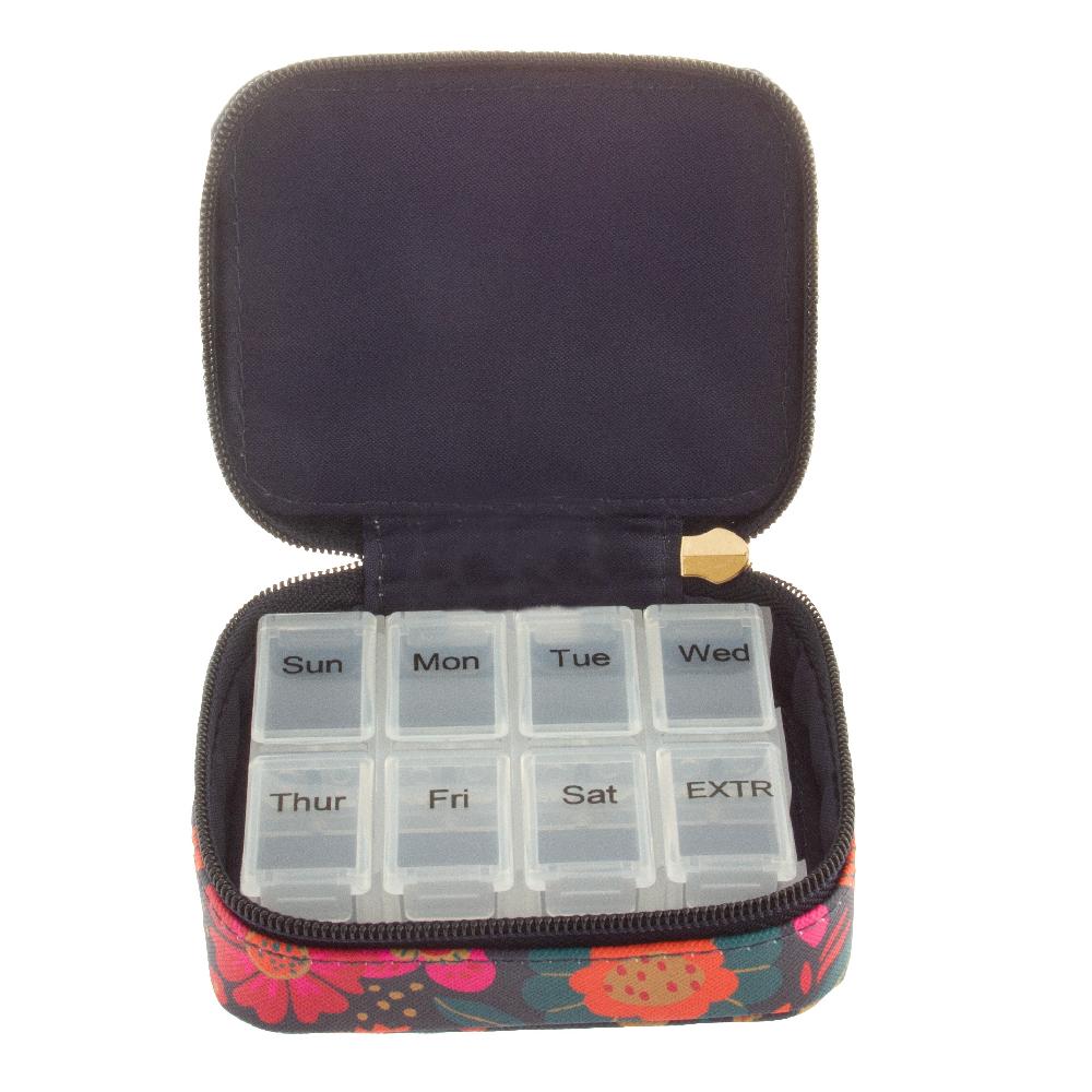 Karma Gifts Retro Floral Travel Pill Case