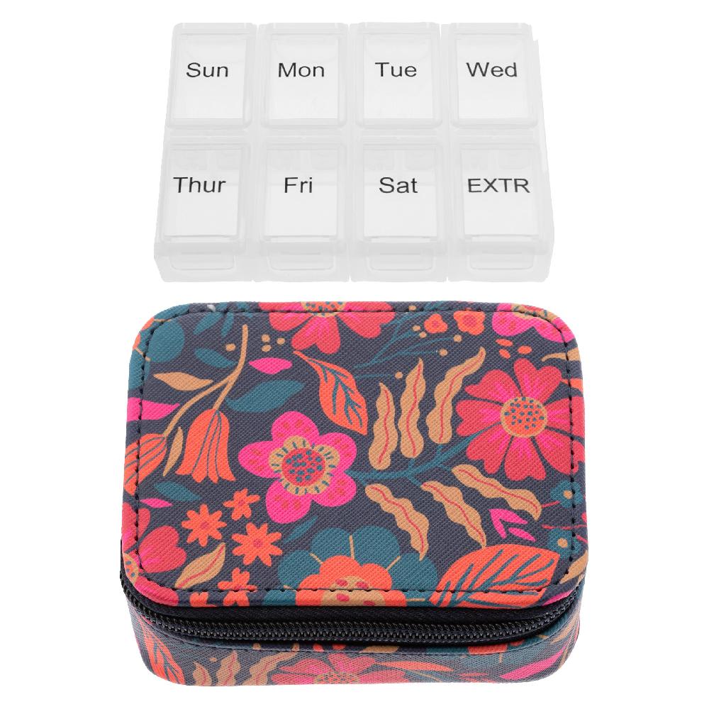 Karma Gifts Retro Floral Travel Pill Case